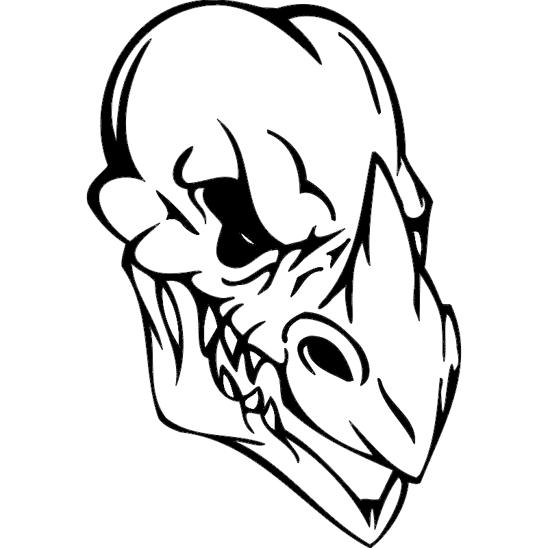 Skull 016 DXF File Free Vectors