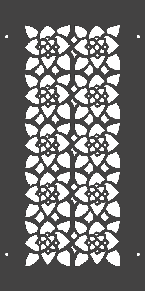 Floral Pattern Separator DXF File Free Vectors