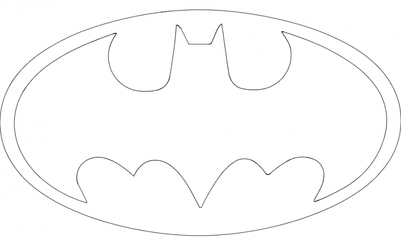 Batman Logo DXF File Free Vectors