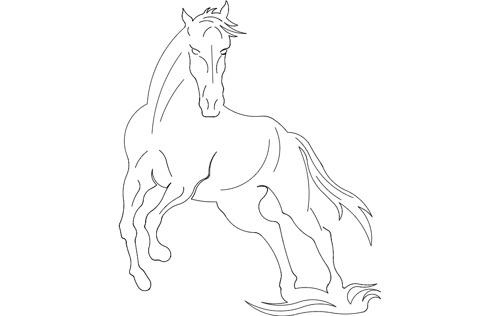Horse DXF File Free Vectors