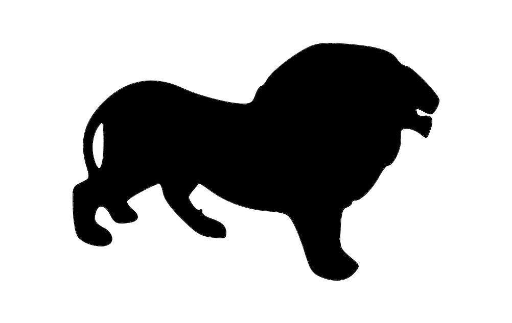 Lion Silhouette DXF File Free Vectors