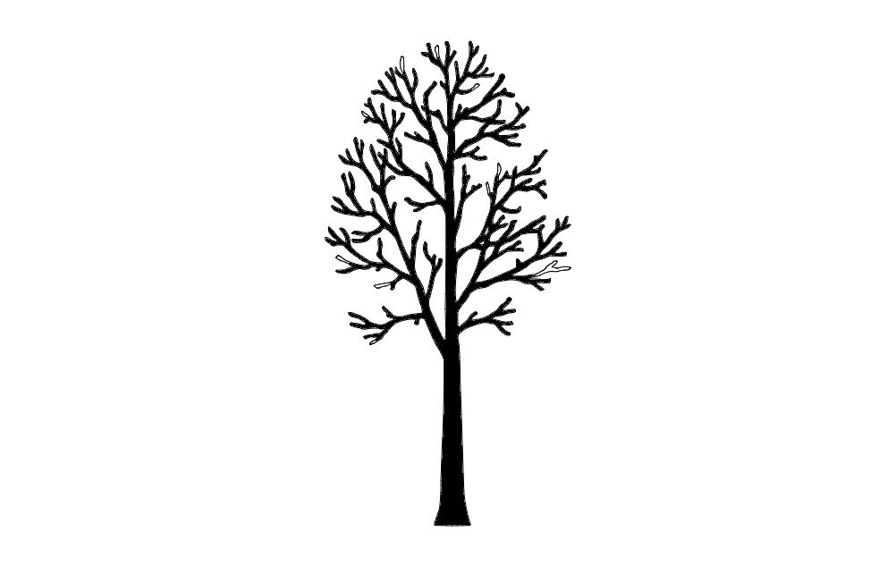 Trees Silhouette Vector DXF File Free Vectors