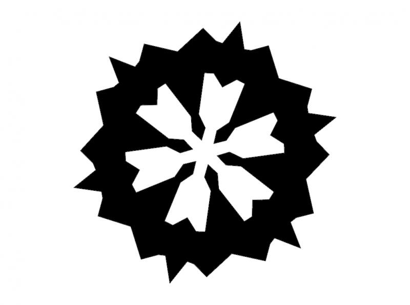 Snowflake Silhouette 3 DXF File Free Vectors