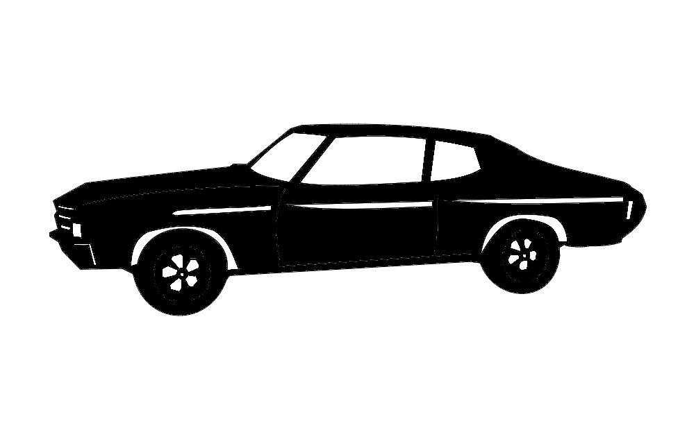 72 Chevelle Car DXF File Free Vectors