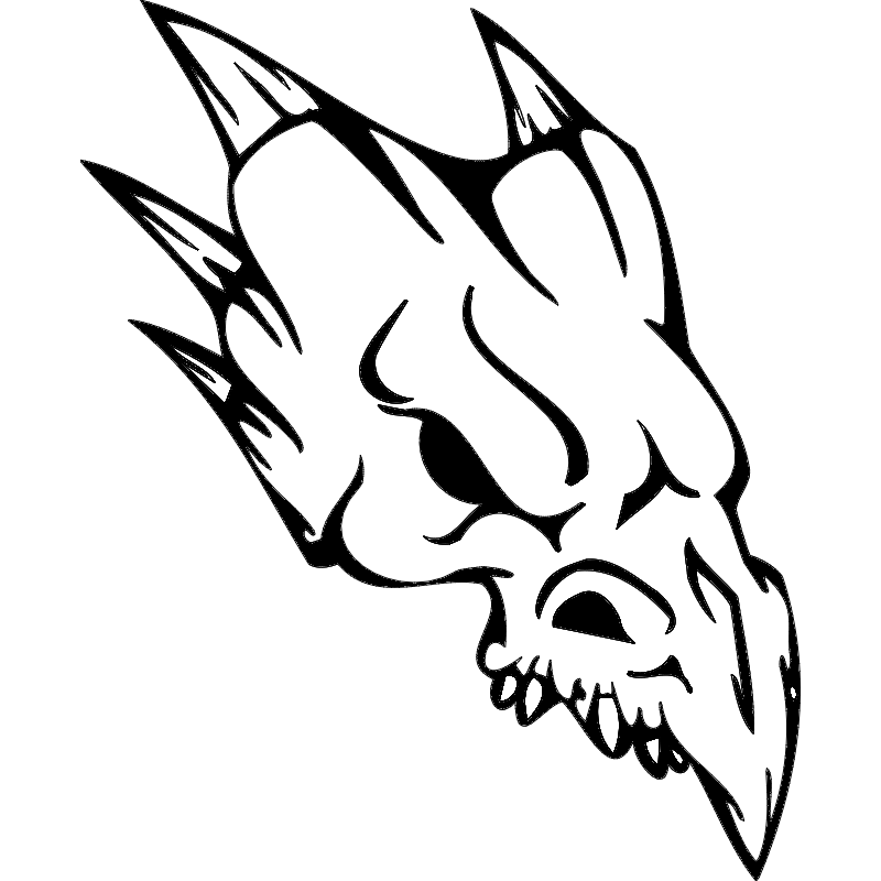Animal Head Skull 018 DXF File Free Vectors