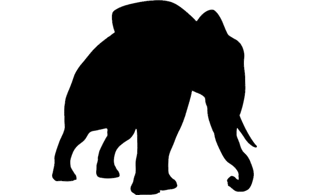 Elephant Silhouette DXF File Free Vectors