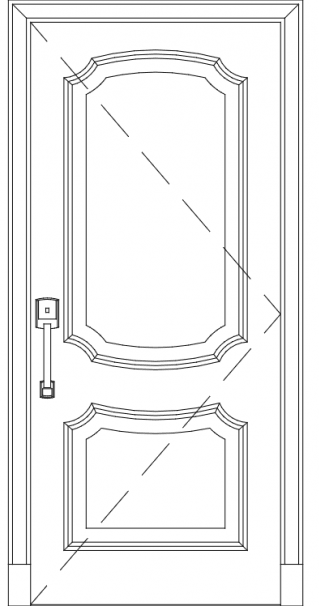 Single Panel Door DXF File Free Vectors