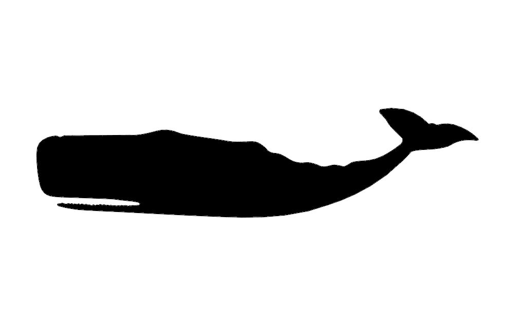 Sperm Whale Silhouette DXF File Free Vectors