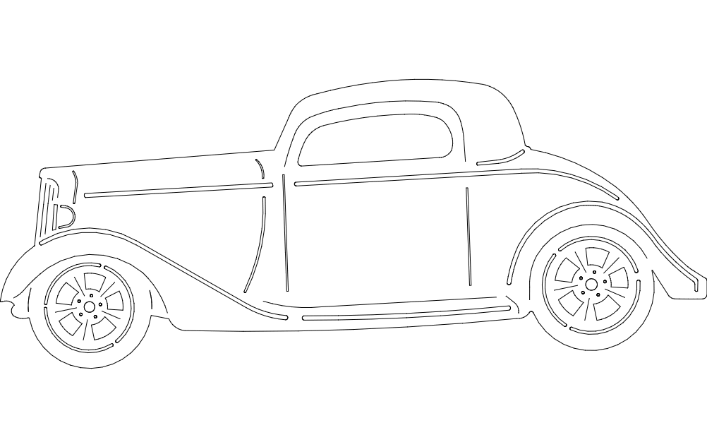 Car 34 Chevy DXF File Free Vectors