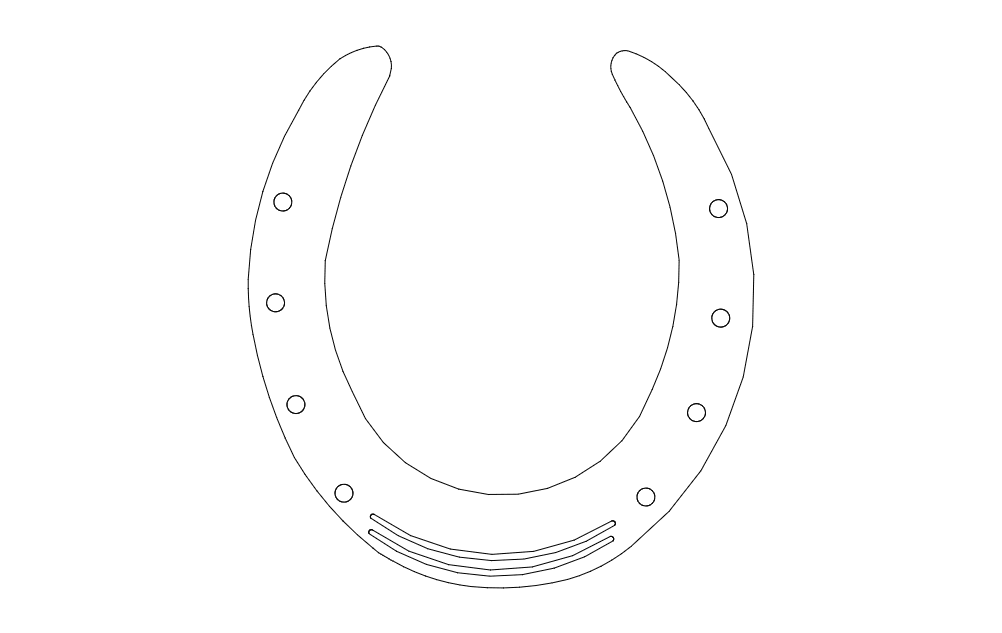 Horse Shoe DXF File Free Vectors