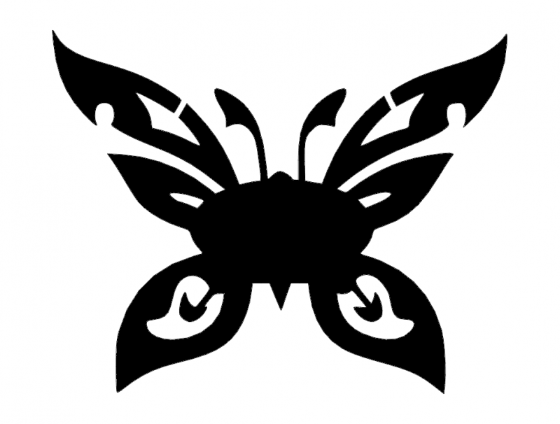 Butterfly DXF File Free Vectors