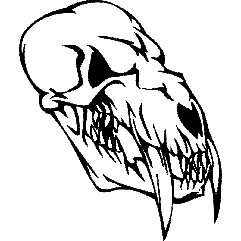 Skull 007 DXF File Free Vectors